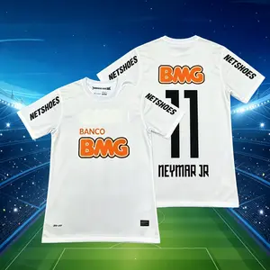 11-12 Home No. 11 Neymar White Short-Sleeve Retro Jersey