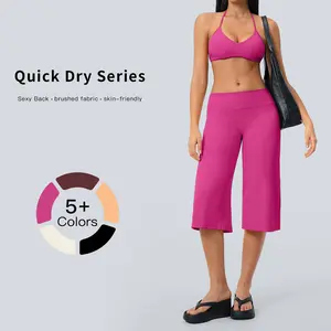 Tenwolf Women’s Summer Yoga Set – Premium Feel Sports Bra with Shock Absorption, Tight Fit, Quick Dry, High-Waisted Mid-Length Shorts