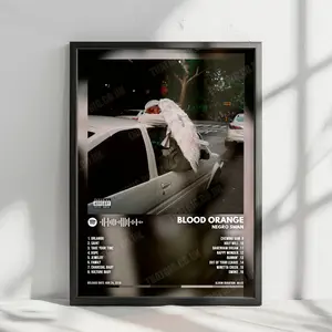 Blood Orange "Negro Swan" Album Cover Poster - with Complete Tracklist - NO FRAME