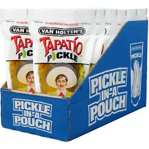 Van Holten's Pickles - Jumbo Tapatio Pickle-In-A-Pouch - 12 Pack Cucumber Sauce Flavor