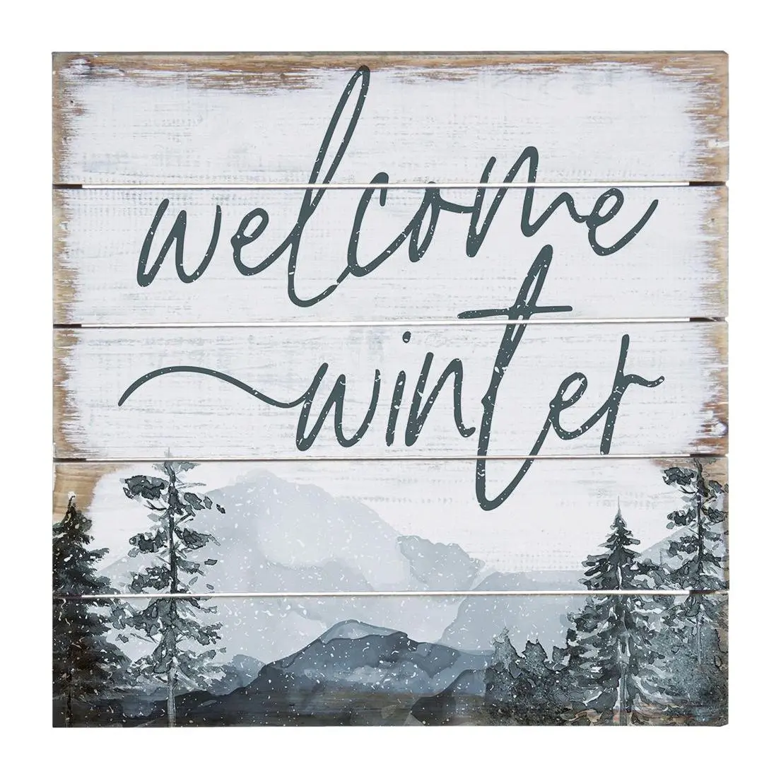 Sincere Surroundings 8" Welcome Winter Pallet P etite