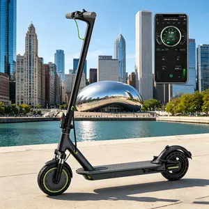 B Roinside Commuter E-Scooter 14" Solid Tires 500W Motor19MPH 24 Miles Long Range Dual Braking System App Enabled, Stable Ride