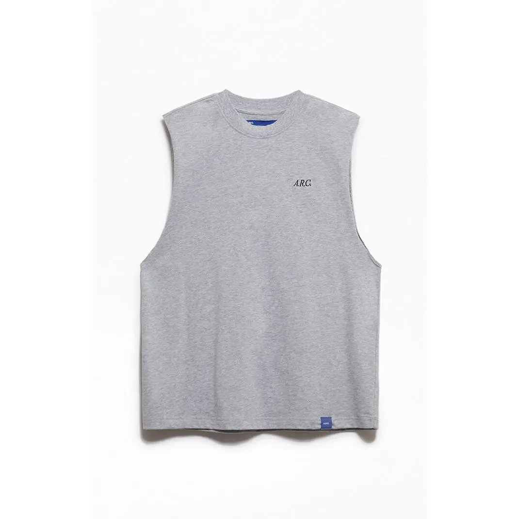 A.R.C. Men's Heather Grey Standard Cut Off Muscle T-Shirt