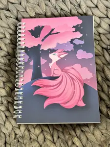 Cute Kawaii Aesthetic Sakura Kitsune Notebook Journal Sketchbook A5 Spiralbound