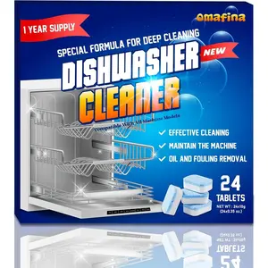 Dishwasher Cleaner and Deodorizer Tablet -24Tablets Deep Cleaning Descaler for Dishwasher Machine - Remove Limescale,Odor,Smell,Mineral Buildup