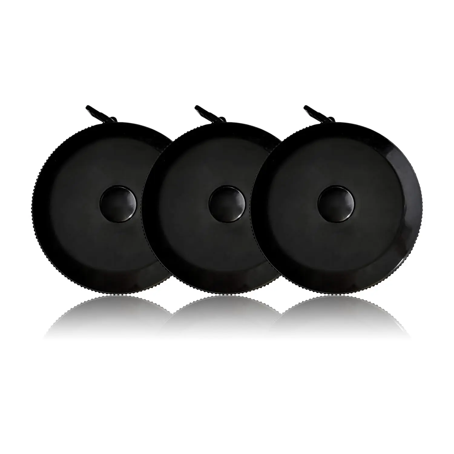 3 Pack Tape Measure Measuring Tape for  Fabric Sewing Tailor Cloth Knitting Craft  Measurements Retractable, Small Push ButtonDouble Scales Rulers 60-inch 1.5 Meter (Black)