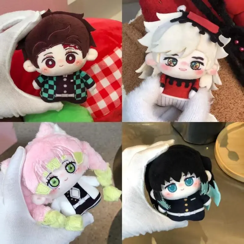 Demon Anime Figure Giyu Tomioka Mitsuri Kanroji Douma 10cm Cotton Doll Plush Toy Cute Desktop Decoration Festival Gift For Fans, Japanese Anime, Birthday