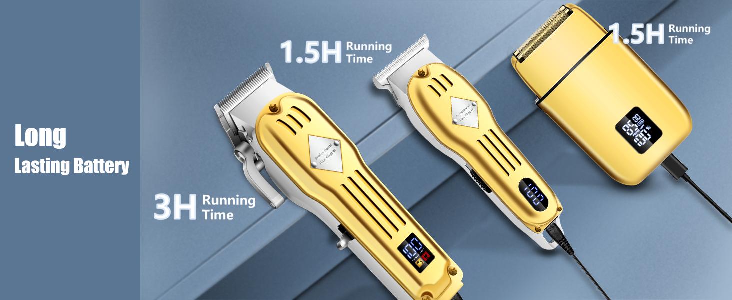 Professional Hair Clippers and Trimmer Set for Men, Beard Trimmer & Foil Shaver Kit, Cordless Mens Clippers and Grooming Kit for Hair Cutting, Beard Styling, Home, Barber