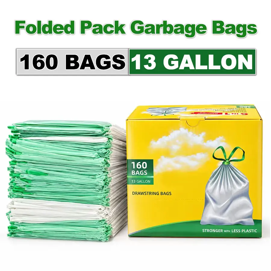 160‑Ct 13‑Gal Strong Trash Bags 160‑Ct 13‑Gal Strong Trash Bags