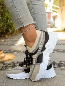 Comfortable Large size Women's white shoes | summer mesh lace sneakers, low-top running shoes, Breathable Running Sneakers, Walking Running Shoes | travel and vacation leisure