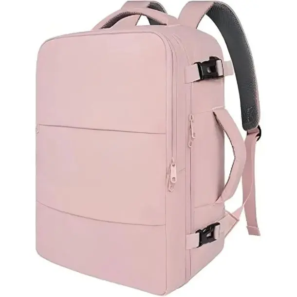 New Deal - Travel Backpack for Women, Carry OnBackpack with USB Charging Port & Shoe Pouch,TSA 15.6inch Laptop Mochila Flight Approved,Nurse Bag Casual Daypack for WeekenderBusiness Hiking, Pink