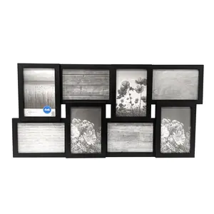 Mainstays 4x6 8-Opening Linear Gallery Collage Picture Frame, Black