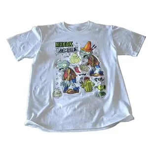 Retro Plants Vs Zombies Graphic Tee, S-5XL Unisex T-Shirt