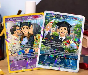 Personalized Pokémon Graduation Card, Custom Anime Photo Grad Gift, Gamer Graduation Card, Class Of 2026 Keepsake, Graduation Gift for Him