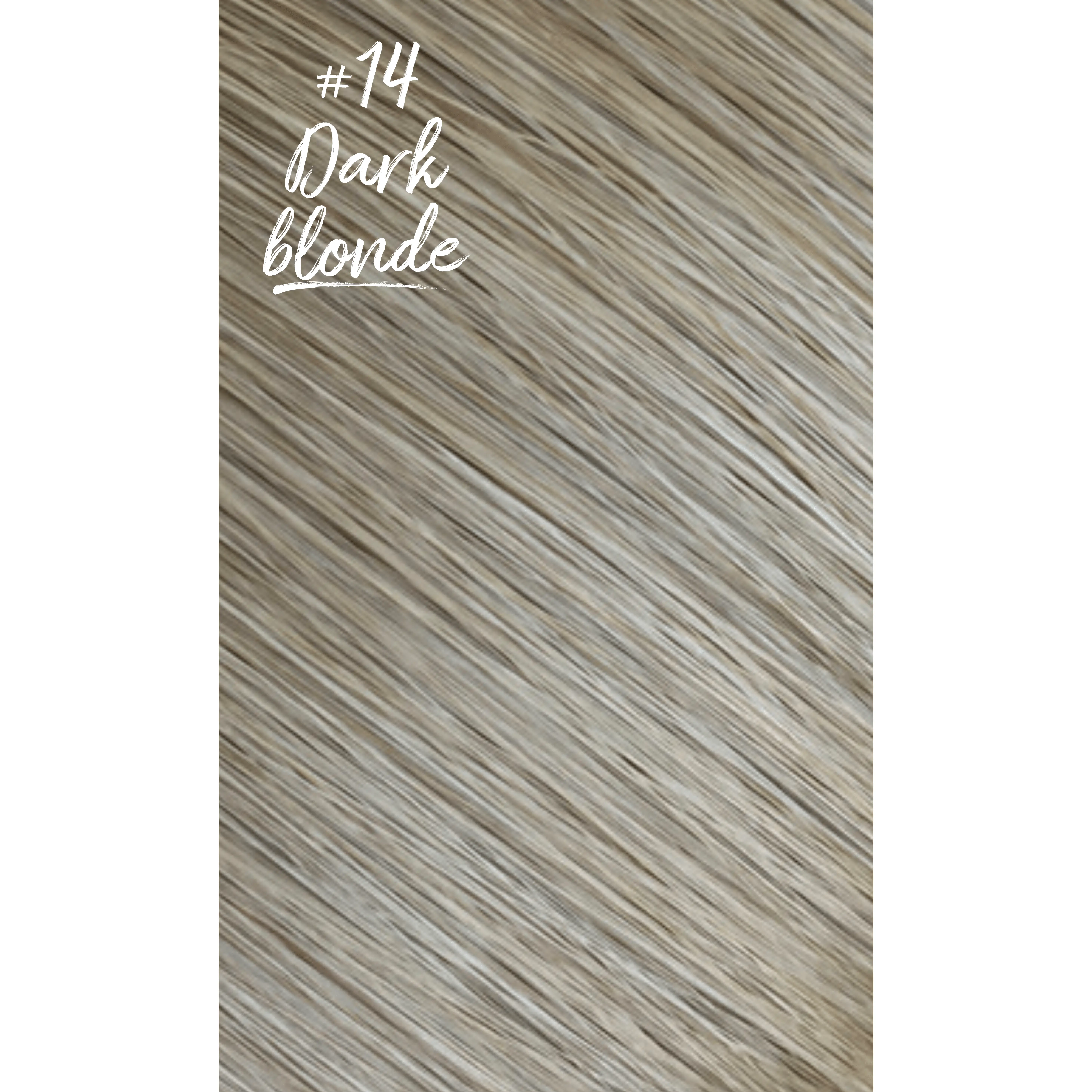 #14 Medium Blonde (Dark Ash Blonde) Hand Tied Weft Hair Extensions for the Flattest Wefts on the Market