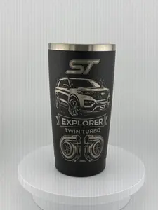 Explorer ST inspired Twin Turbo 20oz Stainless Steel Tumbler – Laser Engraved