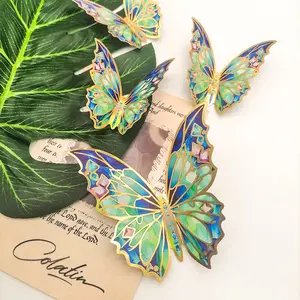 12pcs Blue Mixed Color 3D Butterfly Wall Stickers, Self-Adhesive Decorative Wall Decals for Living Room Bedroom, Universal Use