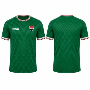 Iraq Heritage Athletic Shirt Green Red Cultural Pattern Performance Tee Middle East Inspired Apparel