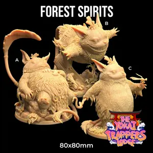 Forest Spirits Yokai Lodge | The Dragon Trappers Lodge | 32mm Scale | Miniature TTRPG Mini DnD Dungeons Dragons Wargame