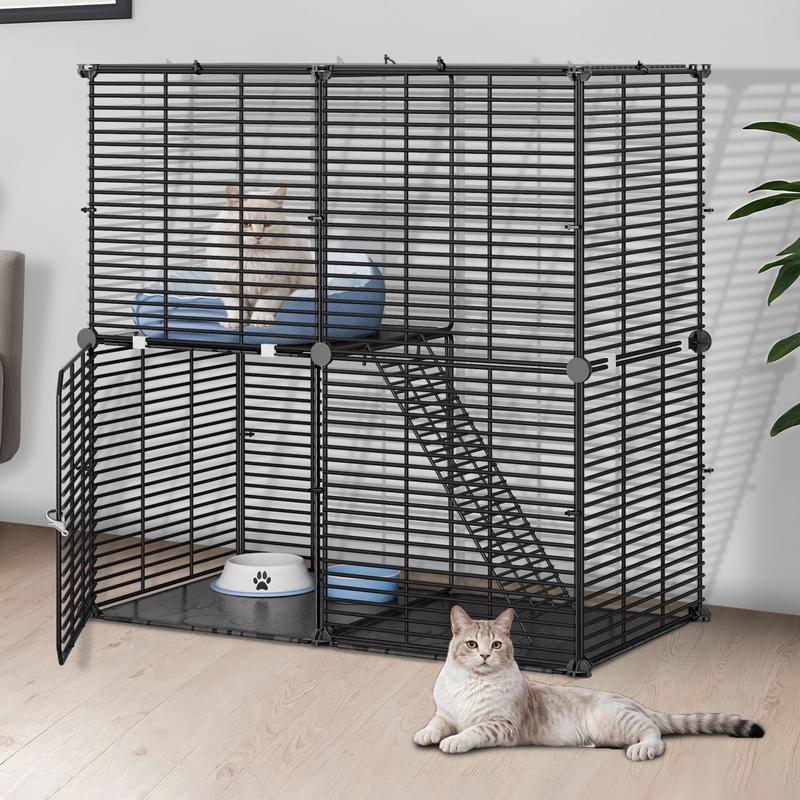 YITAHOME Indoor Cat Cage 2/4 Tier Kitten Cage House Cat Enclosure ...