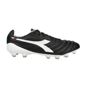 diadora Mens Brasil Elite2 Tech Made In Italy Lpx Firm Ground Football Sneakers Shoes Cleated, Firm Ground - Black