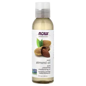 NOW Foods Solutions, Sweet Almond Oil, Unscented, 4 fl oz (118 ml) NOW Foods Solutions, Sweet Almond Oil, Unscented, 4 fl oz (118 ml)