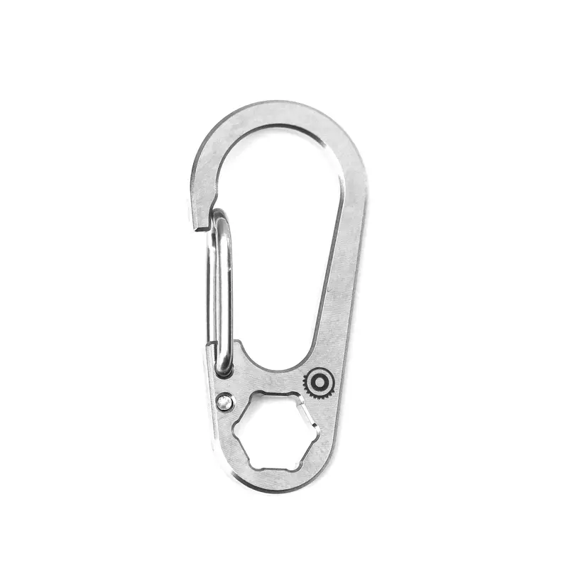 The Driver Clip - Small Titanium Driver Clip with 1/4" Bit Driver for Keyring and Gear Bag