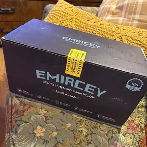 Emircey Cervical Neck Support Pillow for Side Sleepers Cooling Orthopedic Contour Memory Foam for Neck Relief