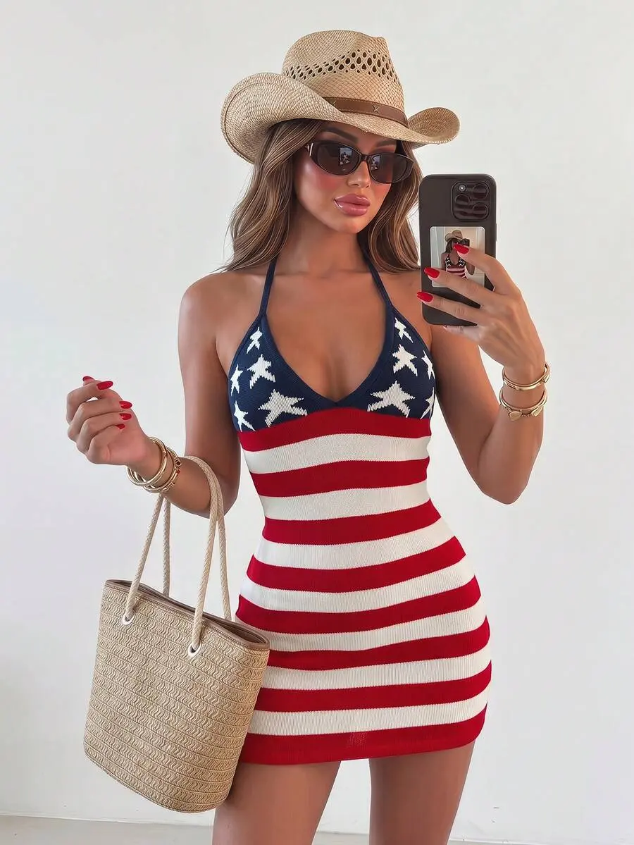 Womens American Flag Dress | Sexy 4th of July Independence Day Outfit