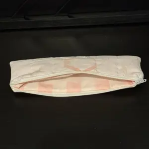 Pencil / Glasses / Case Quilted Zipper Pouch / Small Cosmetic Pouch / Small Card Holder / Lipstick Holder / Back to School - Pink Bows (Large)