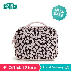 【NEW IN】BAGSMART Crush Cosmetic Bag - Lightweight Travel Makeup Bag with Detachable Brush Holder & Dual-Zone Storage for Skincare & Cosmetics