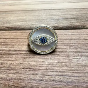 Gold Evil Eye Ring for Women - Fashion Accessory