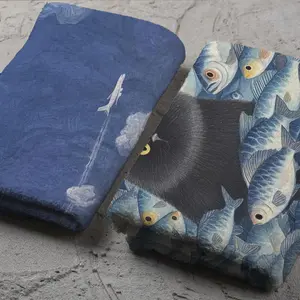 Cat & Cloud Pattern Bath Towel, 2 Counts/set Super Absorbent Quick Drying Towel, Soft Towel for Beach Pool Swimming Bathroom Travel Picnic