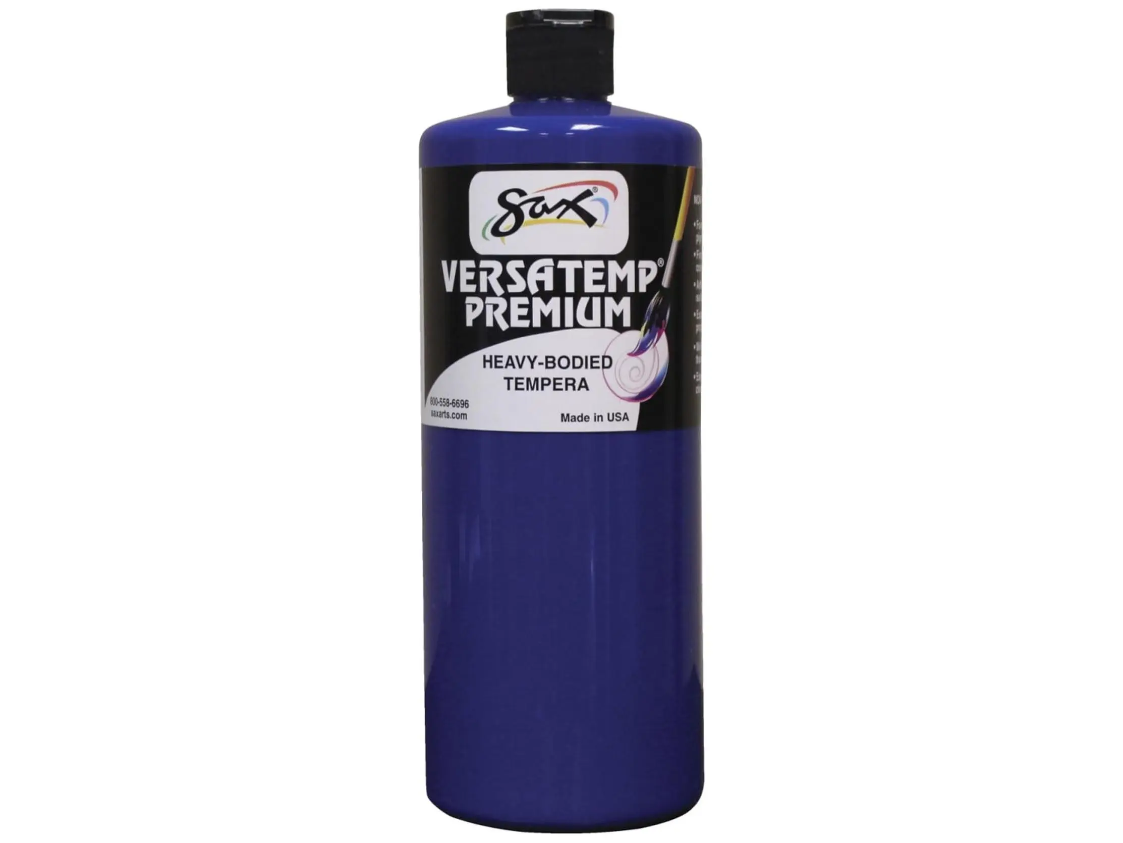 Chroma Acrylics 1592718 Versatemp Premium Heavy-Bodied Tempera Paint, Primary Blue, 2.4 lbs, Rich Colors, Easy Cleanup for Painting Backdrops (Office & School Stationery Supplies), All Ages, Sets