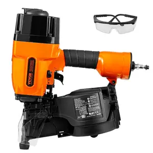 VEVOR Coil Siding Nailer CN65, 1-1/4 to 2-1/2 15 Degree Pneumatic Siding Nail Gun with Tool-Less Depth Adjustment, 70-120PSI Air Coil Nailer for Siding, Pallet Sheathing, Wooding, Fencing, DeckingVEVOR Super Brand Day