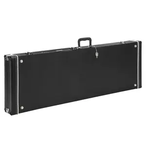 High-Grade Electric Guitar Hard Case - Heavy-Duty Shockproof & Scratch-Resistant Square Design with Precise Cutouts, Ergonomic Neck Cradle & Tailpiece Protection, Flat Black Finish - Ideal for Travel & Storage (Fits Most Standard Guitars) - Instrument Ac
