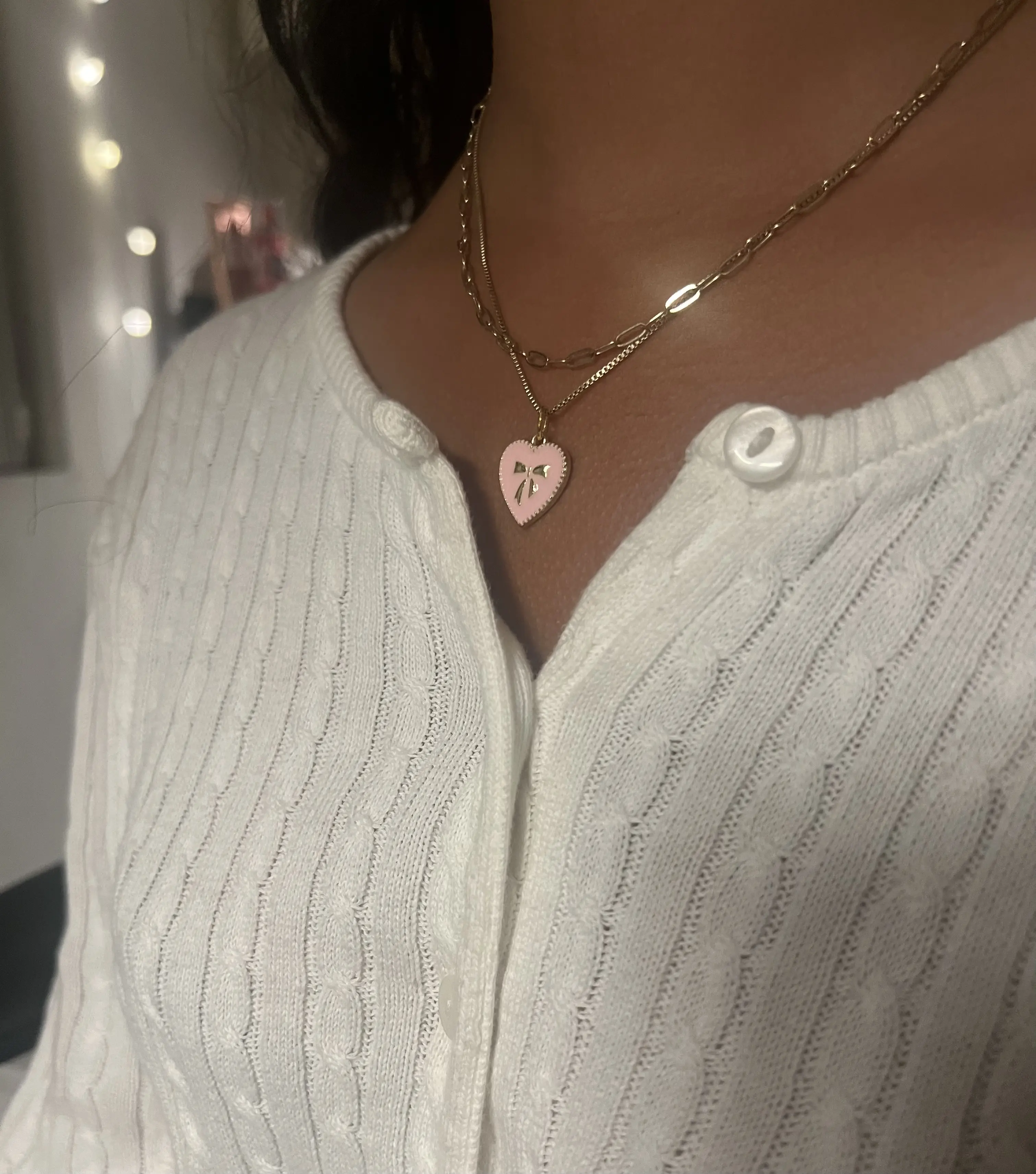 Blush Bow Necklace