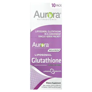 Aurora Nutrascience Mega-Pack+®, Liposomal Glutathione, 10 Packets, 0.68 fl oz (20 ml) Each