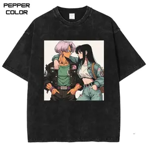 Vintage Trunks Couple  Graphic T-shirt, DBZ Shirt, Anime Streetwear Tee, Manga Japanese shirt, Unisex Menswear Womenswear Top, Trending, All Size, Gift for Anime Lovers