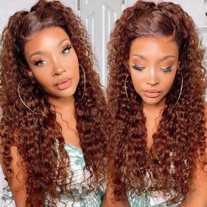 [NEW IN] Bling Hair 13x4 13x6 Chocolate Brown HD Lace Front Wig Deep Wave Frontal Wig Preplucked Colored Brown Curly Human Hair Wigs for Black Women #SummerVibes