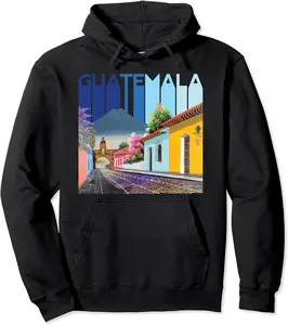 Guatemala Retro Quetzal Chapin Antigua Marimba Skull Bandera Pullover Hoodie - Lorenzamart Shop 49B09NV42X4P
