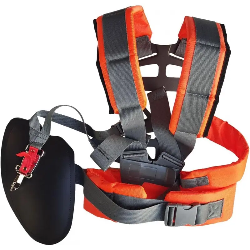 Universal Brush Cutter Chest Harness, Trimmer Shoulder Strap, Double Shoulder Strap for Lawn Mower, Adjustable Wear-resistant Nylon Belt Harness