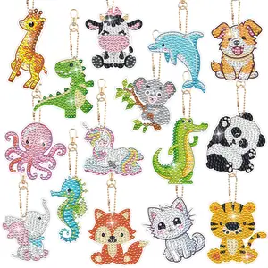 15 PCS Diamond Painting Keychains Animal Diamond Art Ornaments Double Side Diamonds Key Rings DIY 5D Art Pedants for Beginners Birthday Crafting Home Party Decor,Painting Tags Flower cute Animal Crafts Ornaments Hanging Spring Summer Decor tiktokshopsprin