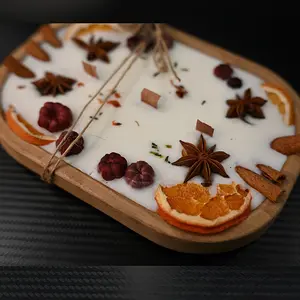 Wooden Boat-shaped Scented Candles Unique Fresh Scent for Home Hotel High-end Restaurant Festivals Birthdays Parties Valentine's Day Christmas Romantic Warm Atmosphere Decor Ornaments