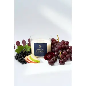 Merlot & Cherry - Scented Organic coconut Wax Candle