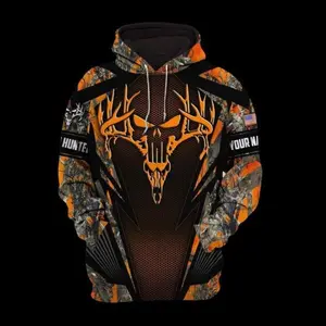 3D Full-Body Printed Hoodie - Elk Theme Hunting Style, Top Creative Christmas Gift, Unisex Casual Jacket
