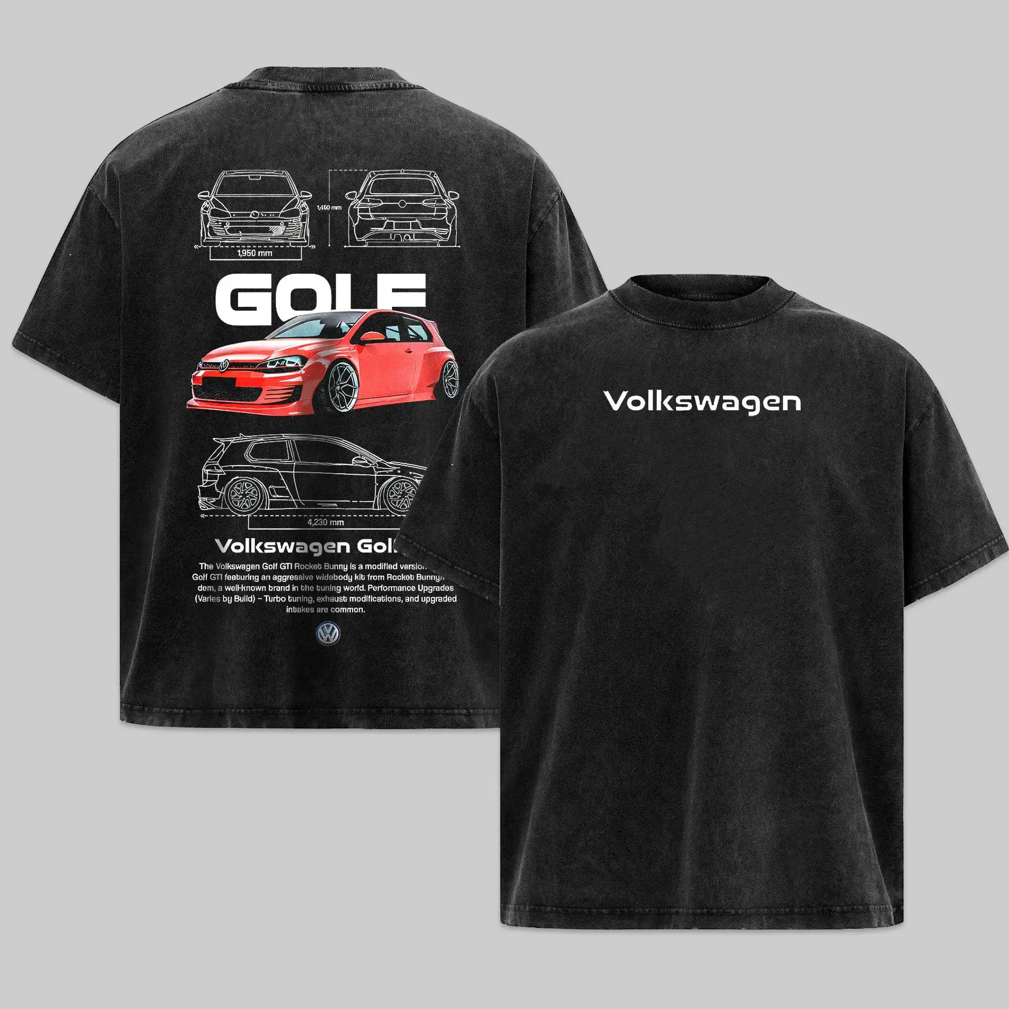 Vintage Volkswagen Golf Super Car Graphic Tee Unisex Classic Cotton Racing Shirt Retro Streetwear Trending Comfort T-Shirt Menswear Top