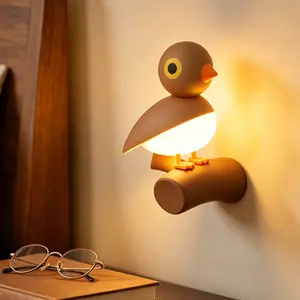 Cute Little Bird Design Creative Night Light, Warm Light and 2 Lighting Modes, Motion Sensor and Magnetic, USB Rechargeable, Stand Bird Decor Lamp Suitable for Bedroom, Hallway, Living Room and Gifts