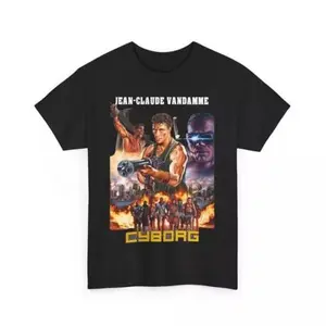 Cyborg Jean Claude Van Damme Movie T Shirt Unisex Heavy Cotton Tee