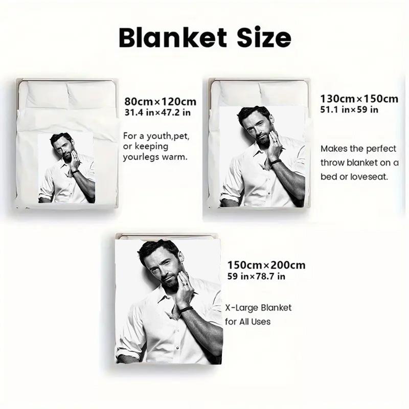 Theo James Theme Pattern Soft and comfortable home blankets, small throw blankets, nap blankets, perfect Christmas gifts for friends and besties. Super soft heat-pressed blankets. P251223099